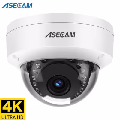 8MP 4K PoE telecamera IP IK10 H.265 Cupola metallica CCTV