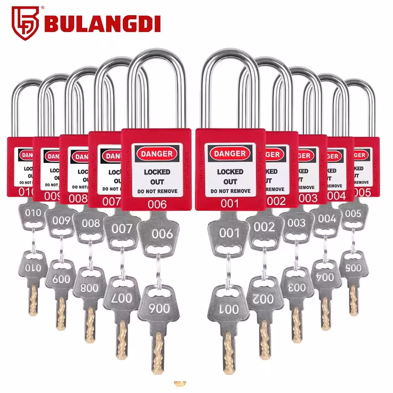 10 pcs. serrures de sécurité avec clés pour débrancher la couleur des dablocks de sécurité