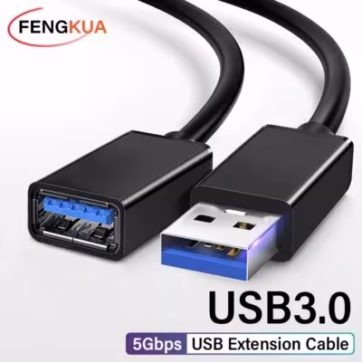 USB 3.0 extension cable male to female adapter for data transfer