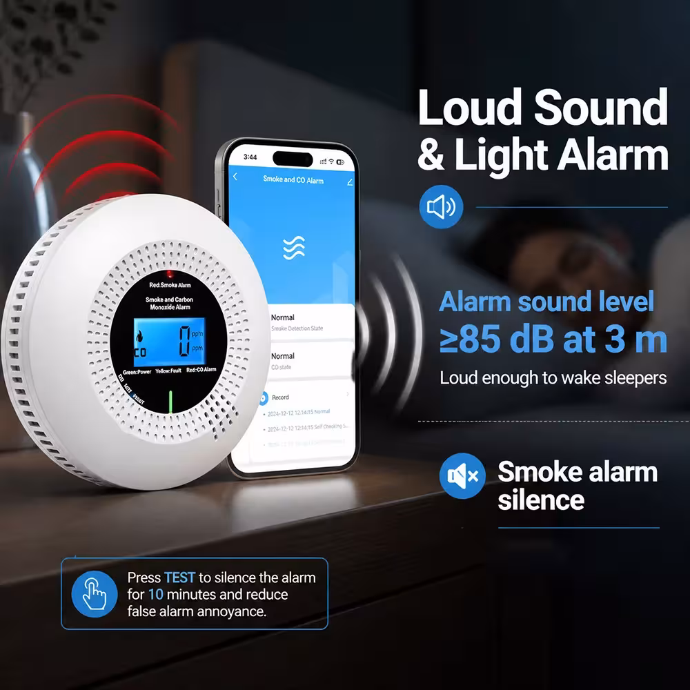 smoke and CO detector with WiFi