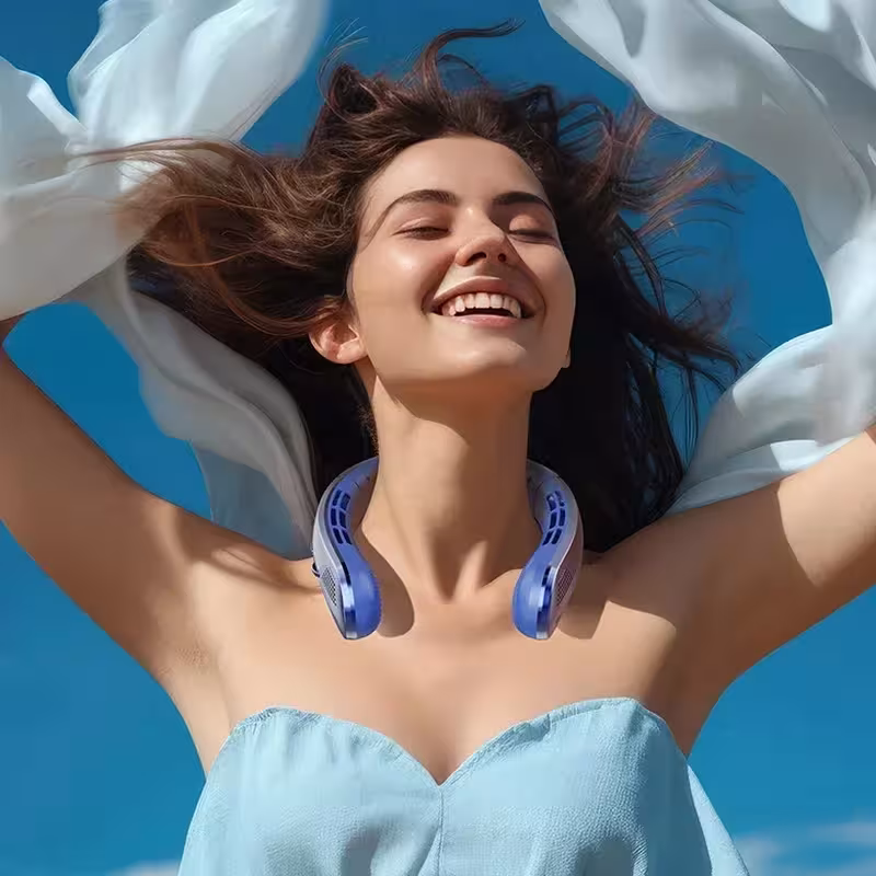 Portable neck fan