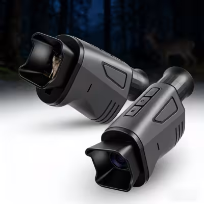 Appareil de vision nocturne monoculaire portable avec fonction d'enregistrement vidéo et de photographie pour l'observation en extérieur.