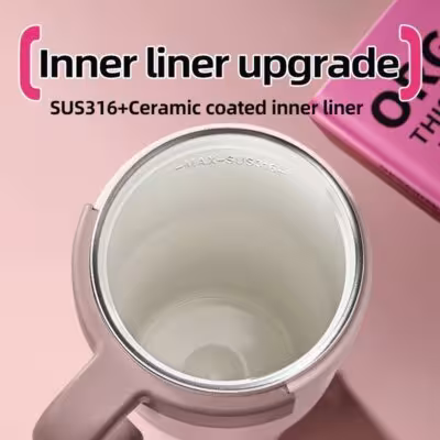 Termo de vacío TKK con revestimiento cerámico SUS316 de 800 ml/1200 ml con pajita y filtro para té