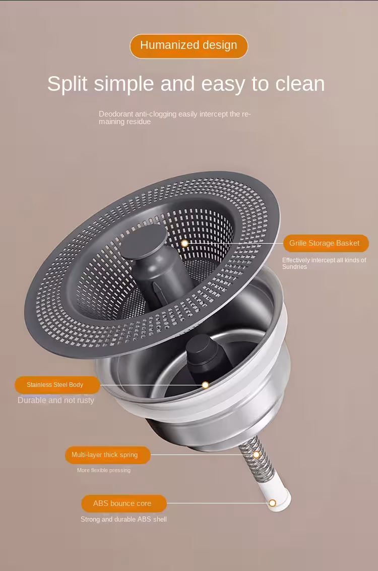 filtre pour lavabo avec bouchon