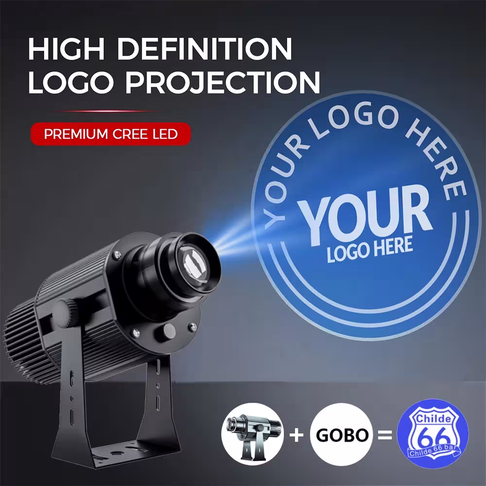 Proiettore LED personalizzato con lente GOBO, faretto rotante per ingressi e pavimenti di negozi