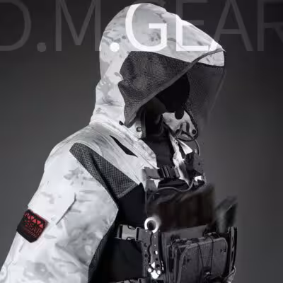 DMgear Original tactical coat with hood, long sleeves, camouflage