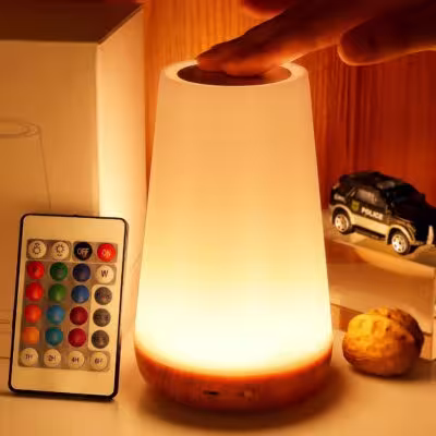 13 color RGB night light with remote control, touch screen, and USB charging
