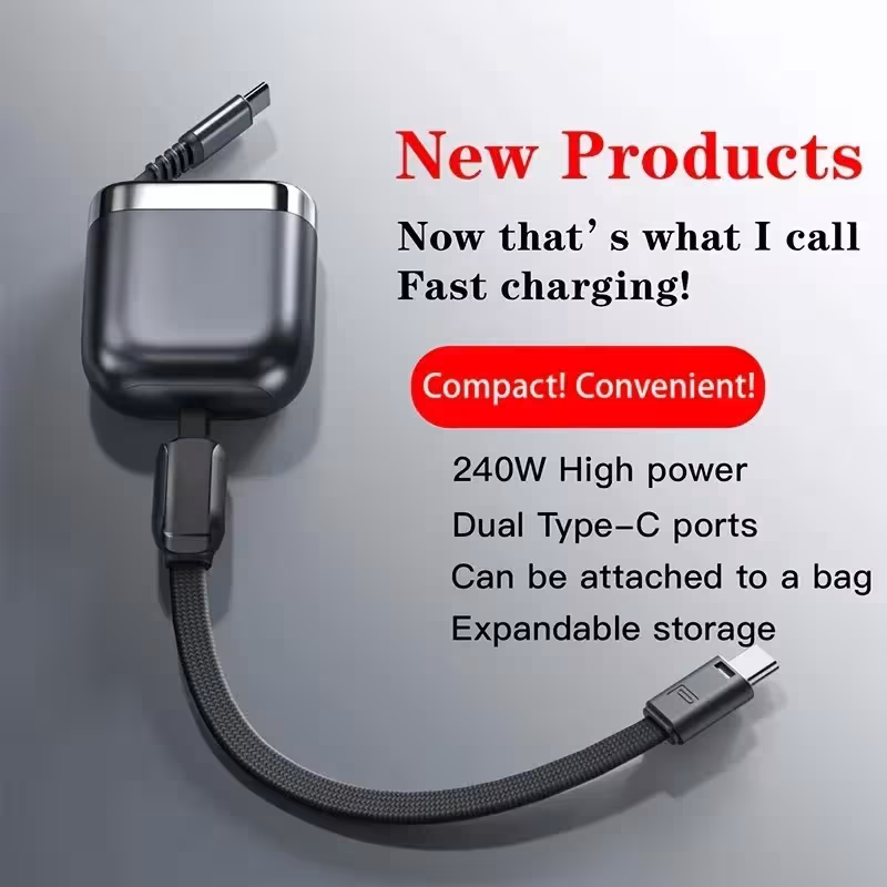 Câble USB-C vers USB-C, puissance 240W