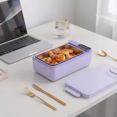 Boîte de déjeuner portable sans fil avec sac isotherme, charge USB, capacité de 1L, fonctionnement à sec