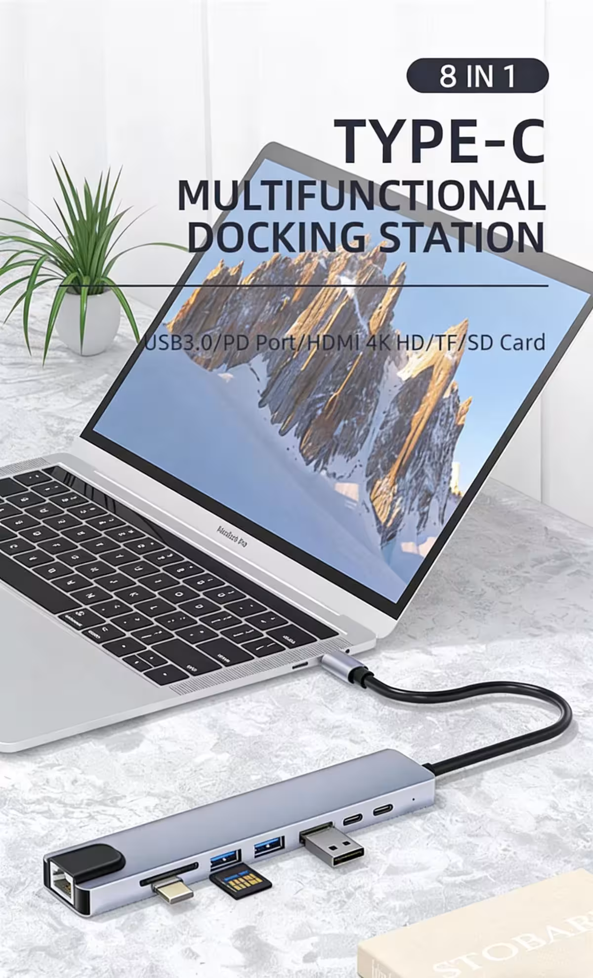 USB C šakotuvas Thunderbolt 3