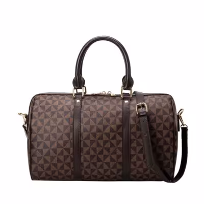 Vintage large travel tote bag for women and men made of leather for the weekend