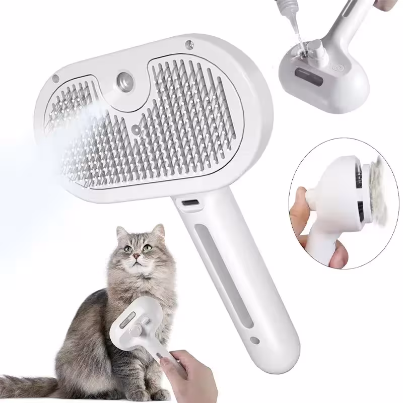 Spazzola 3 in 1 per cani e gatti spazzola massaggiante elettrica a vapore