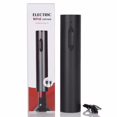 USB rechargeable electric wine opener with automatic corkscrew for the bar