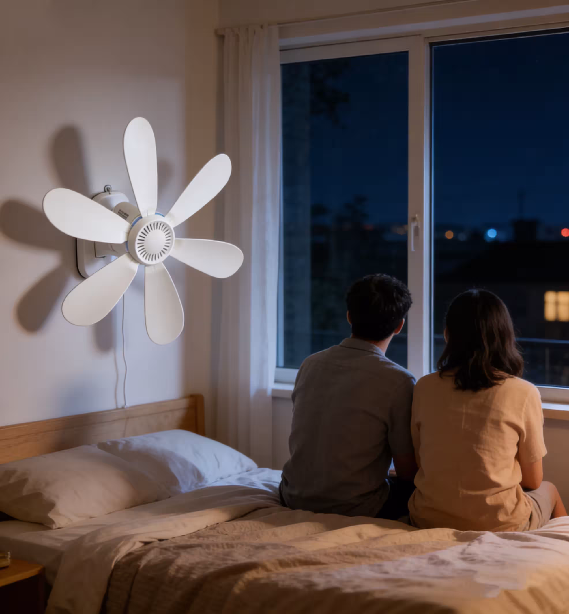 Wall-mounted USB fan