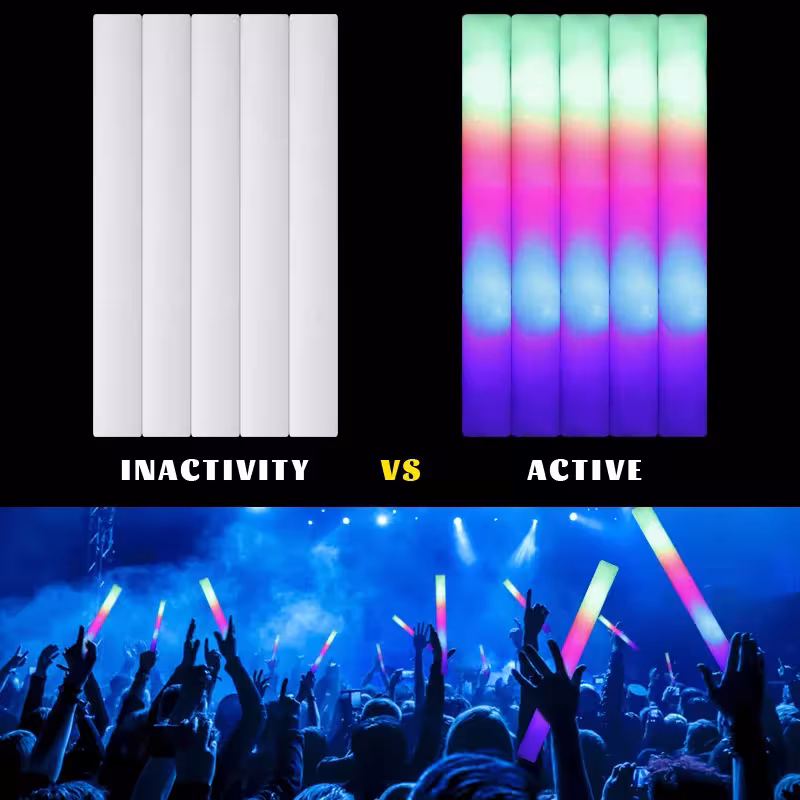LED glowing foam sticks