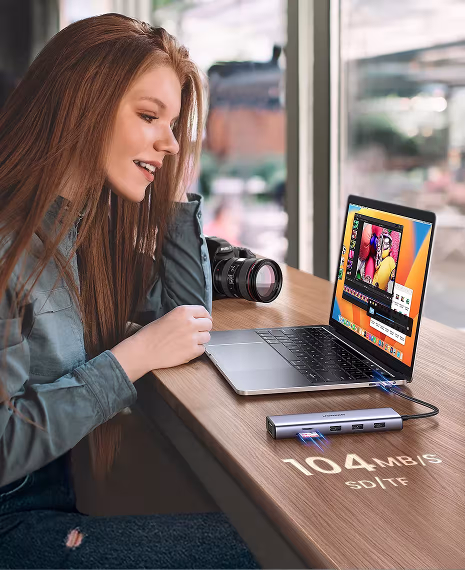 Adaptateur USB-C avec 10 connecteurs