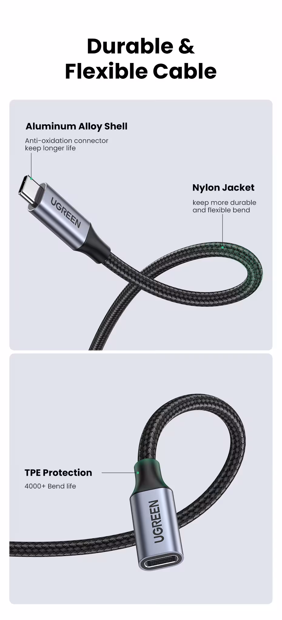 USB-C ilgintuvo kabelis