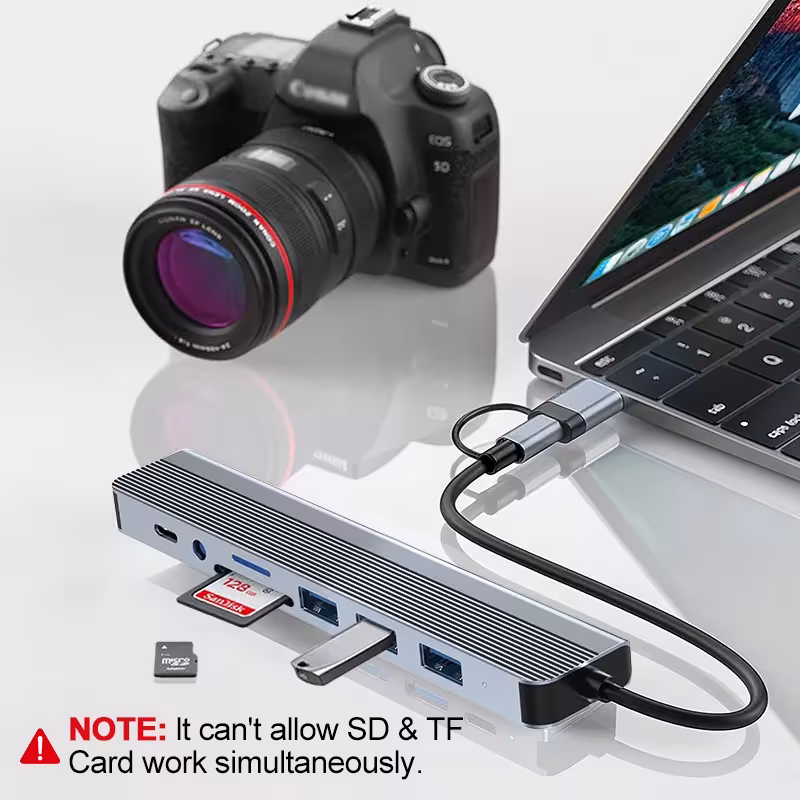 Adaptador USB 8 en 1