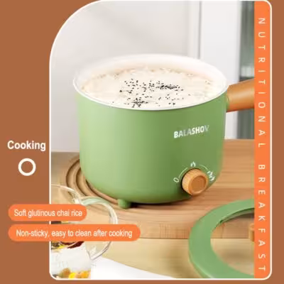 Cuiseur électrique multifonction de 1,8L avec couvercle antiadhésif, un appareil de cuisine polyvalent pour cuisiner facilement.