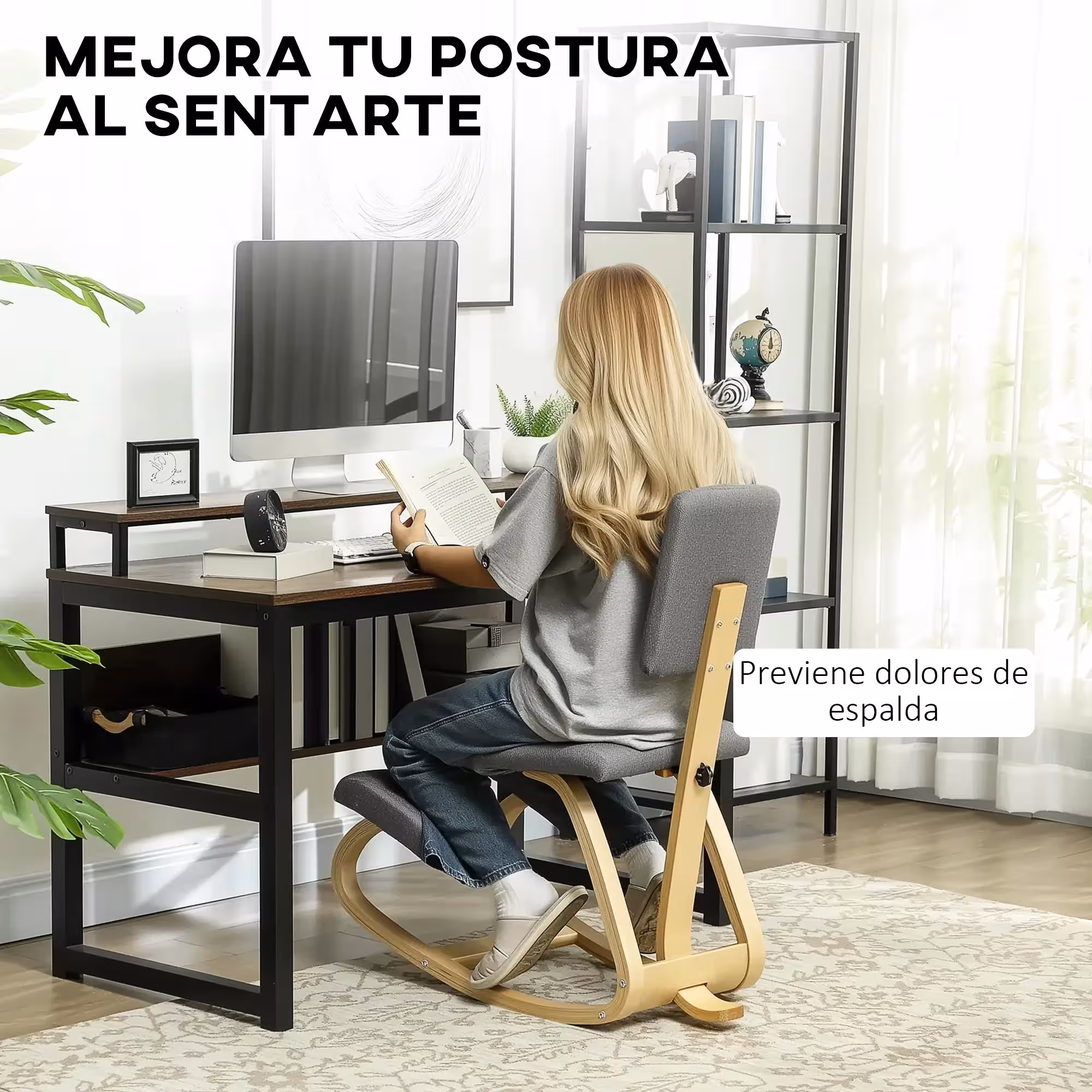 Chaise ergonomique pour les genoux.