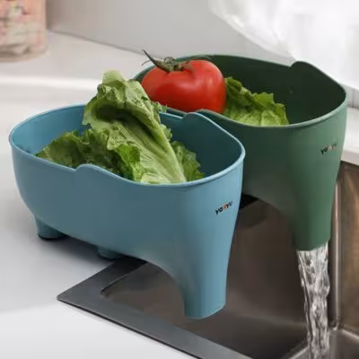 Passoire en forme de tronc pour laver les fruits, légumes et pâtes, panier de vidange suspendu, accessoire de cuisine polyvalent pour la maison