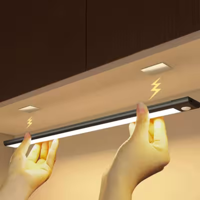 LED spintelės šviestuvas su USB Type-C, įkraunamas, judesio sensorius, 20/30/40/50/60cm