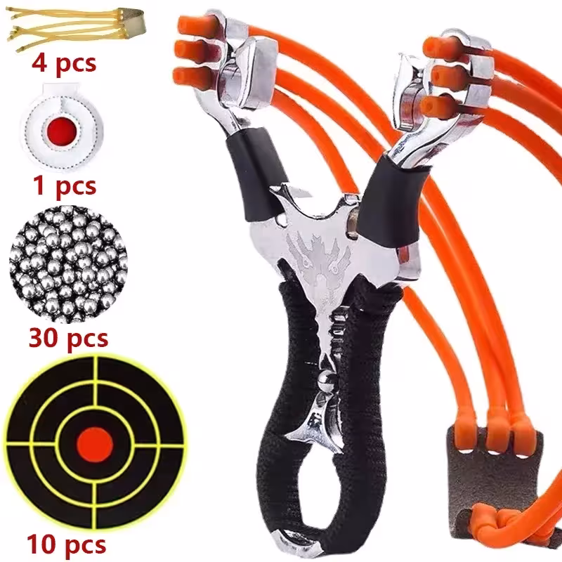 Lance-pierre professionnel de tir en alliage avec élastique 137 mm