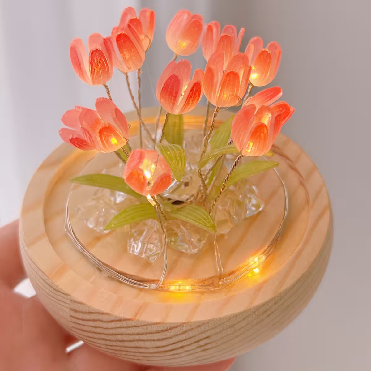 lampe de nuit en forme de boule de cristal
