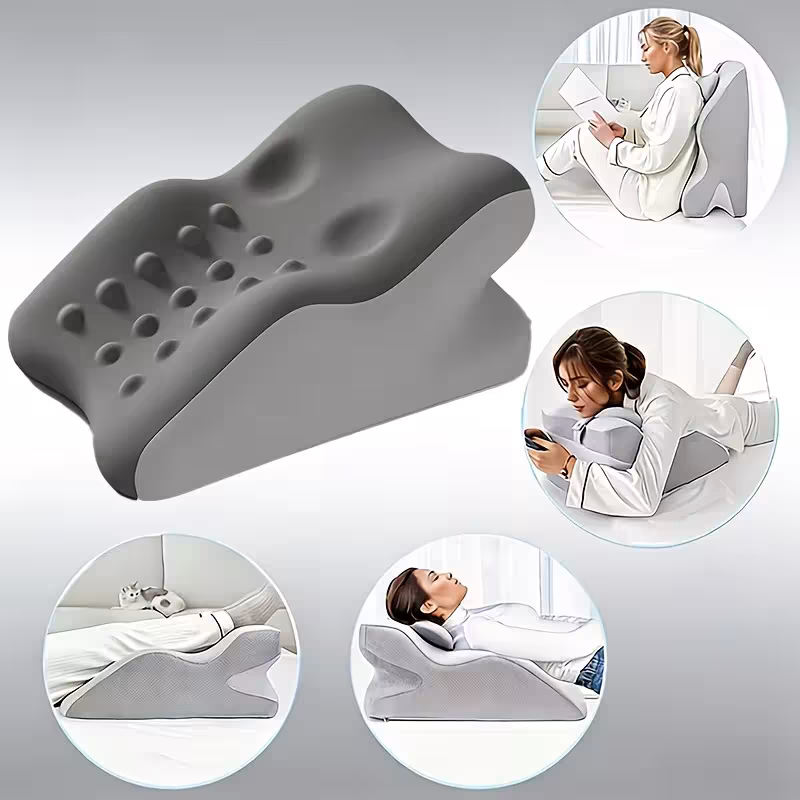 Cuscino ergonomico per dormire su un fianco con supporto per il collo e la zona lombare, con rivestimento removibile
