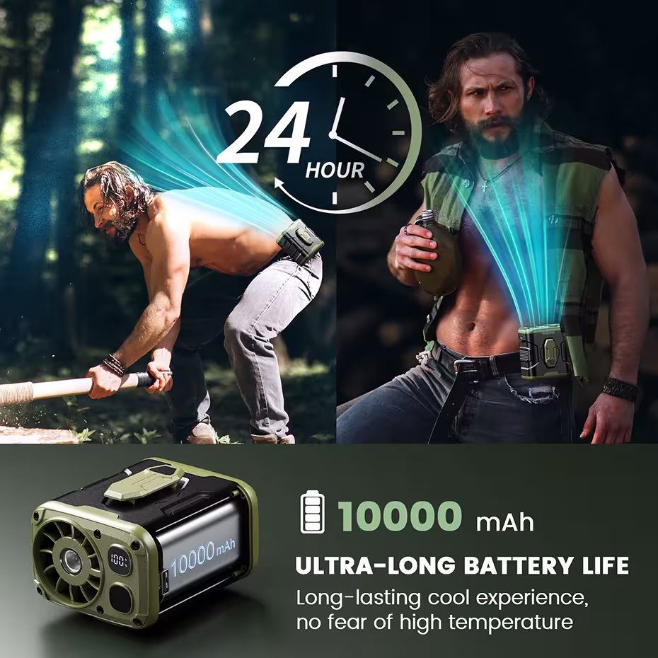 ventilador de cintura con power bank