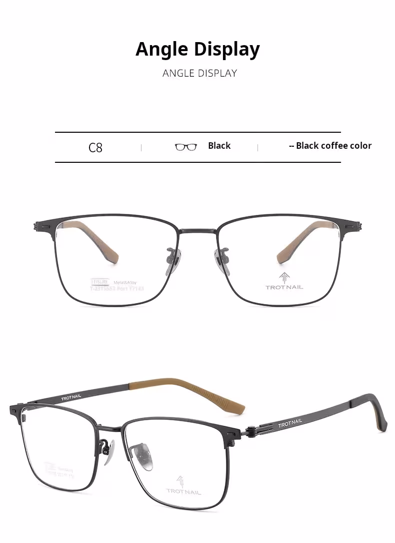 Titanium glasses with prescription lenses