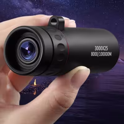 Monoculaire professionnel HD 3000x25 pour adultes - mini télescope portable et compact, idéal pour le camping, la randonnée et la chasse.