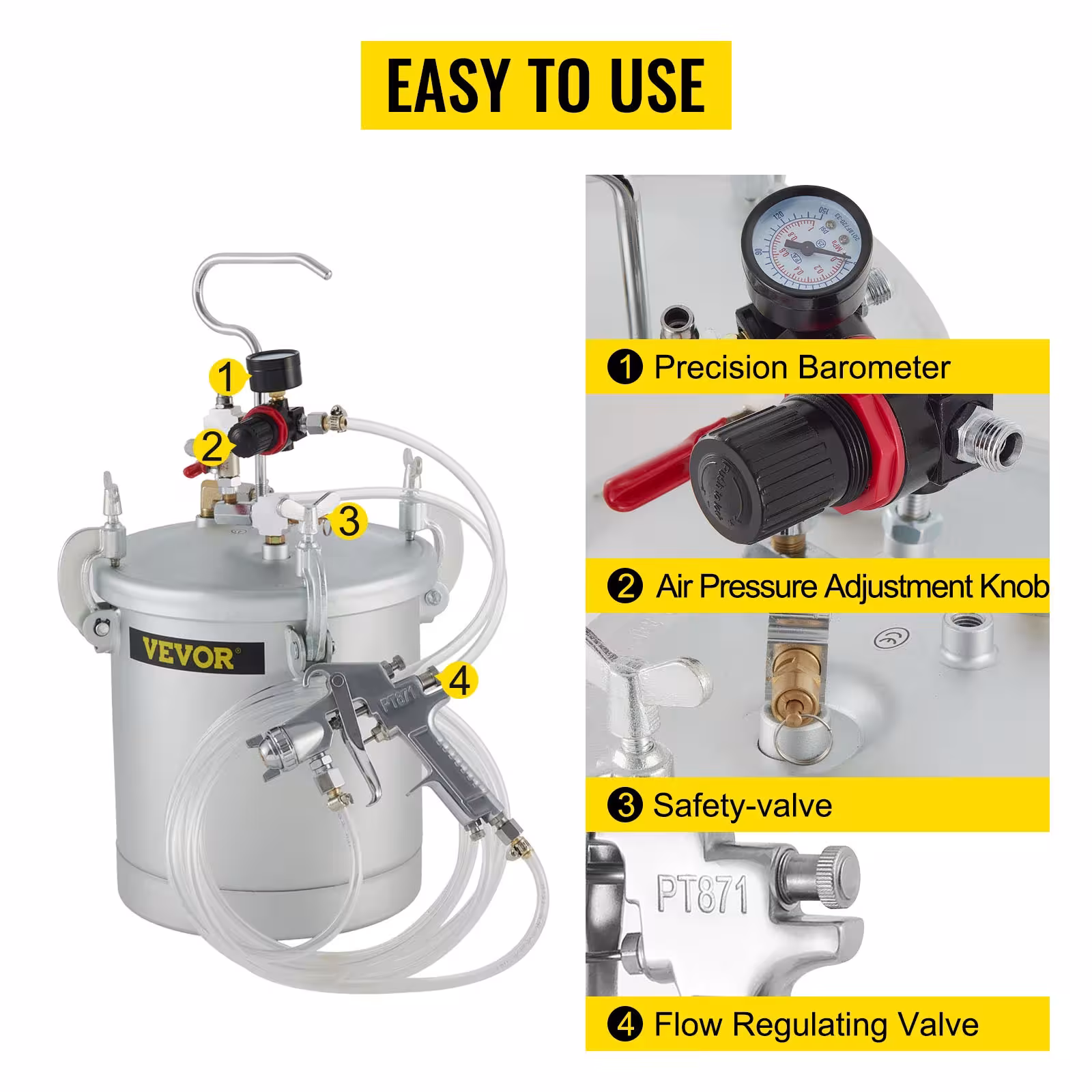 pressure paint tank