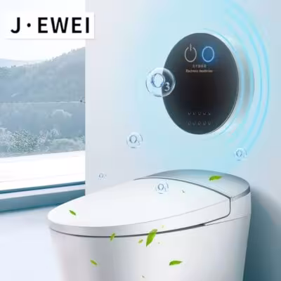 Purificatore d'aria con generatore di ozono per neutralizzare gli odori del bagno.