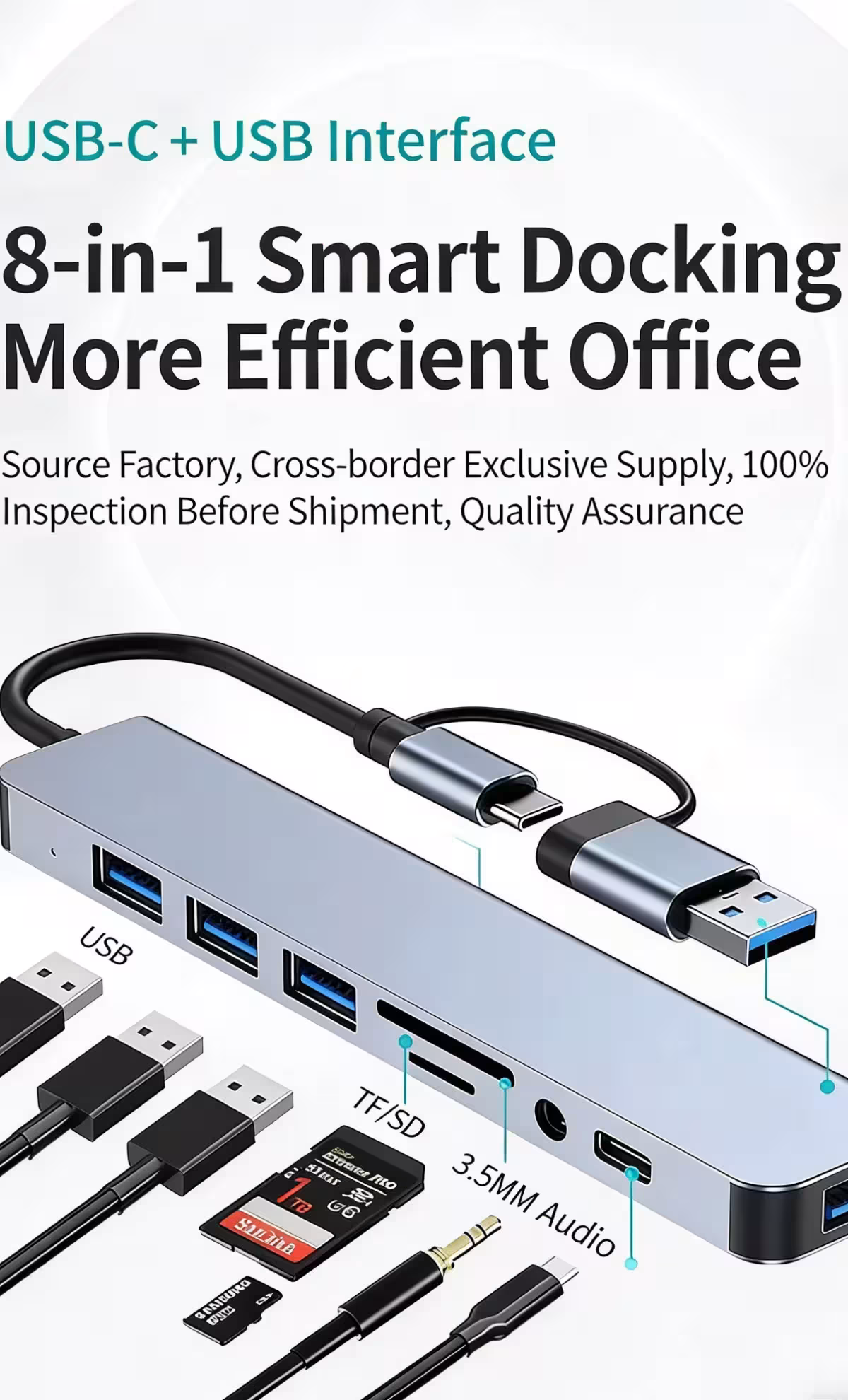 USB C šakotuvas Thunderbolt 3