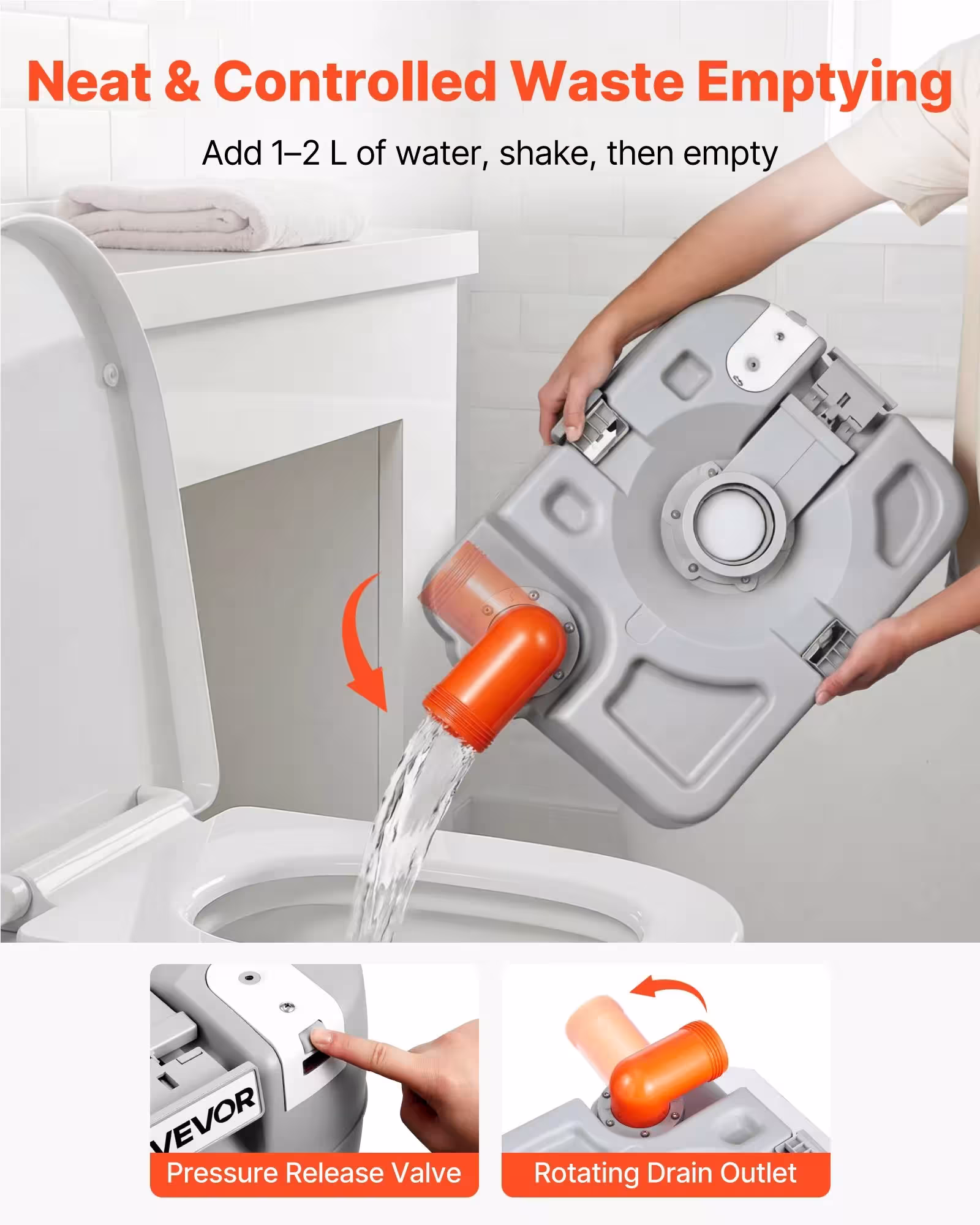 Portable camping toilet