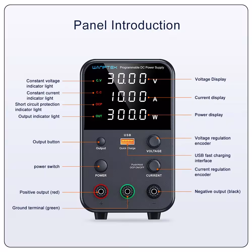 DC laboratorinis maitinimo šaltinis