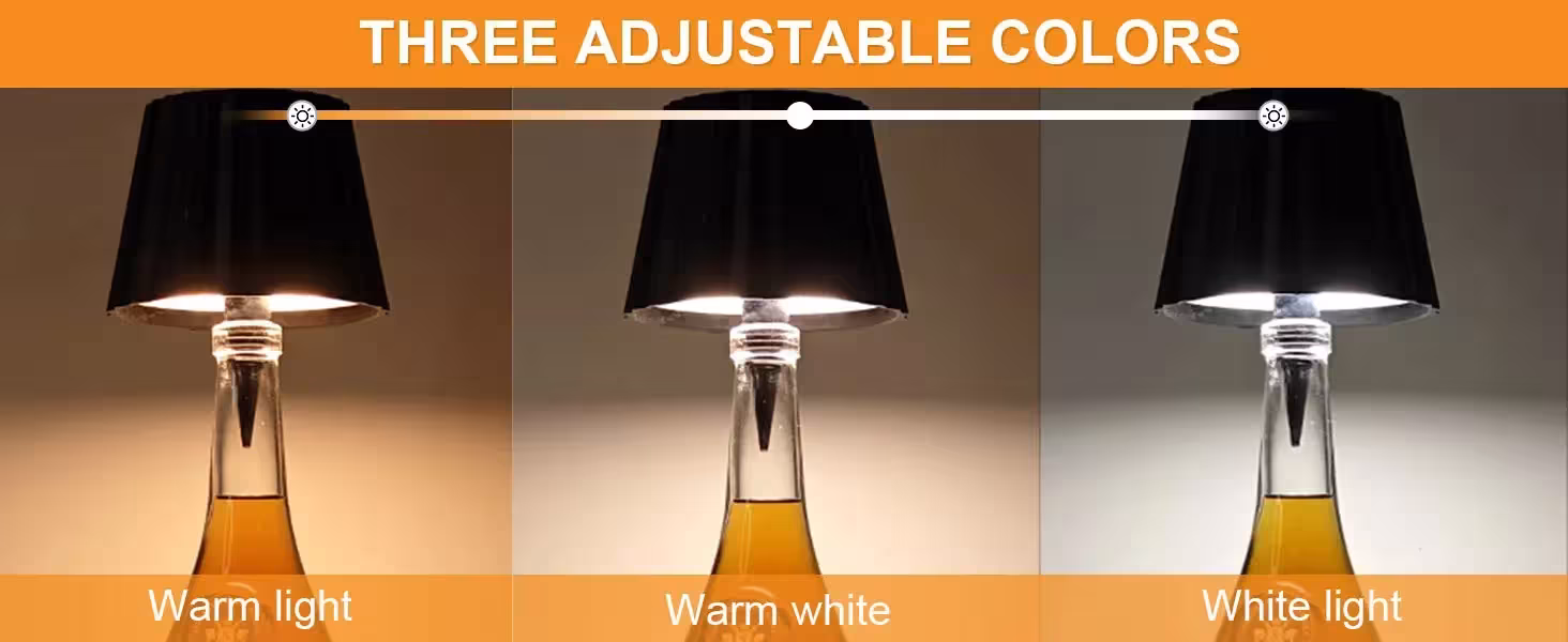 lampe de table en forme de bouteille