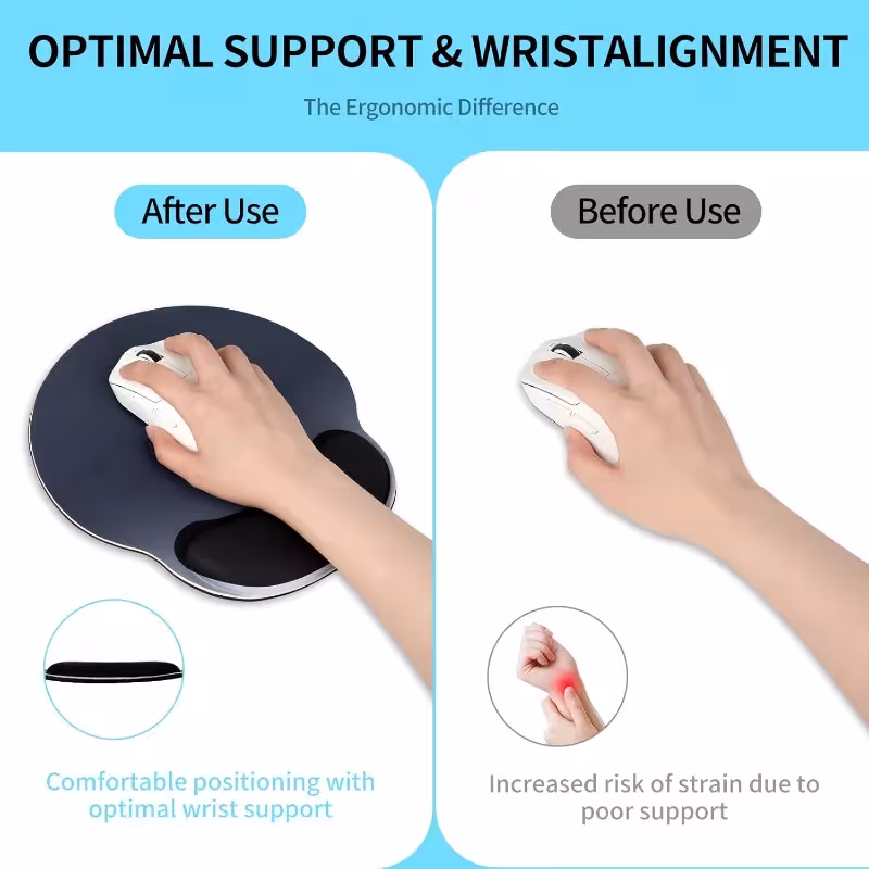 Ergonomic mouse pad