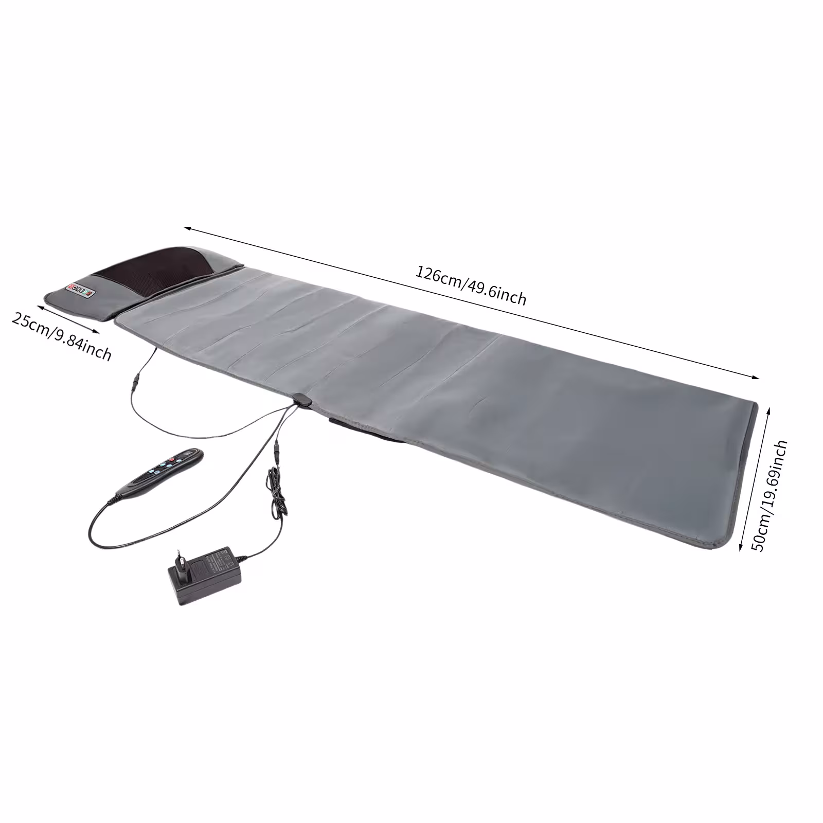 Massage mat with heating function.