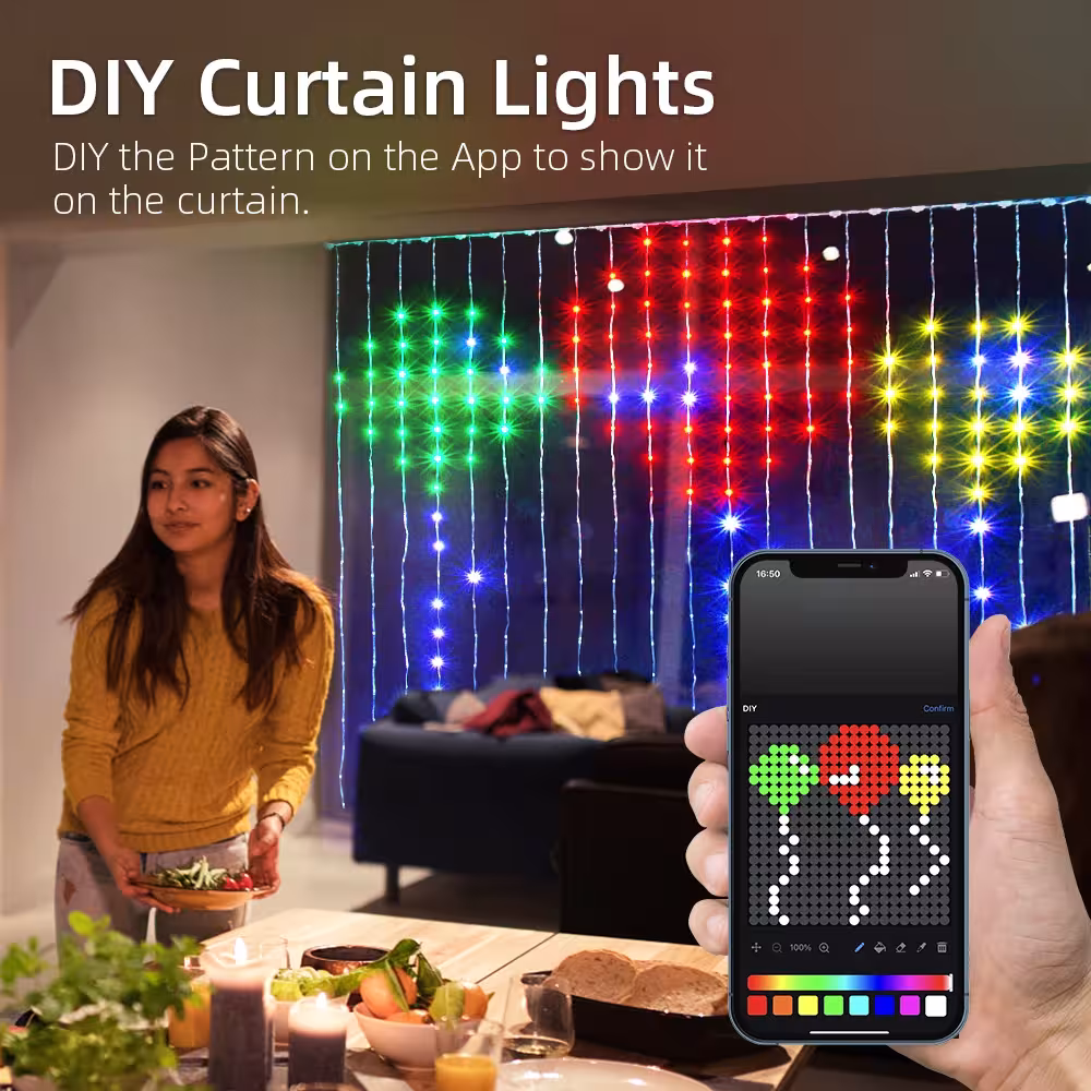 Guirlande lumineuse LED rideau