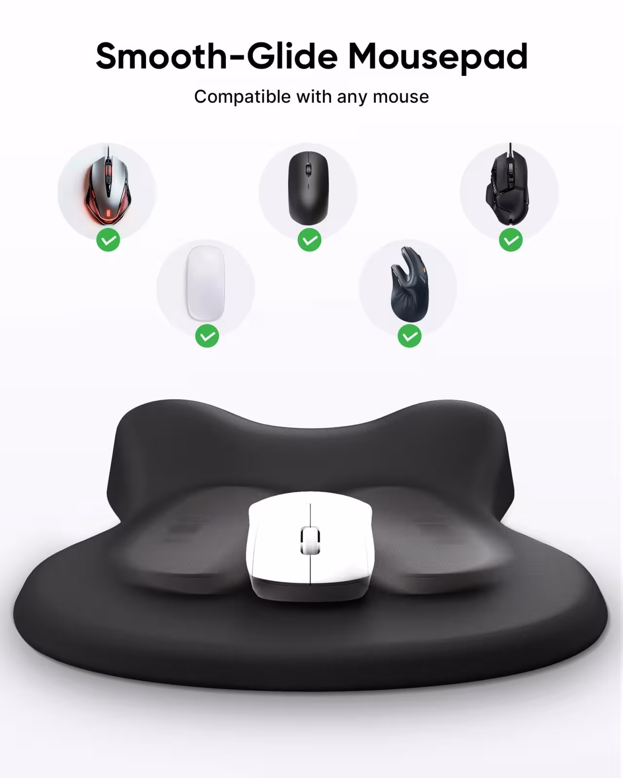 Tappetino per mouse ergonomico con poggiapolsi, superficie in memory foam e base antiscivolo in PU per alleviare il dolore