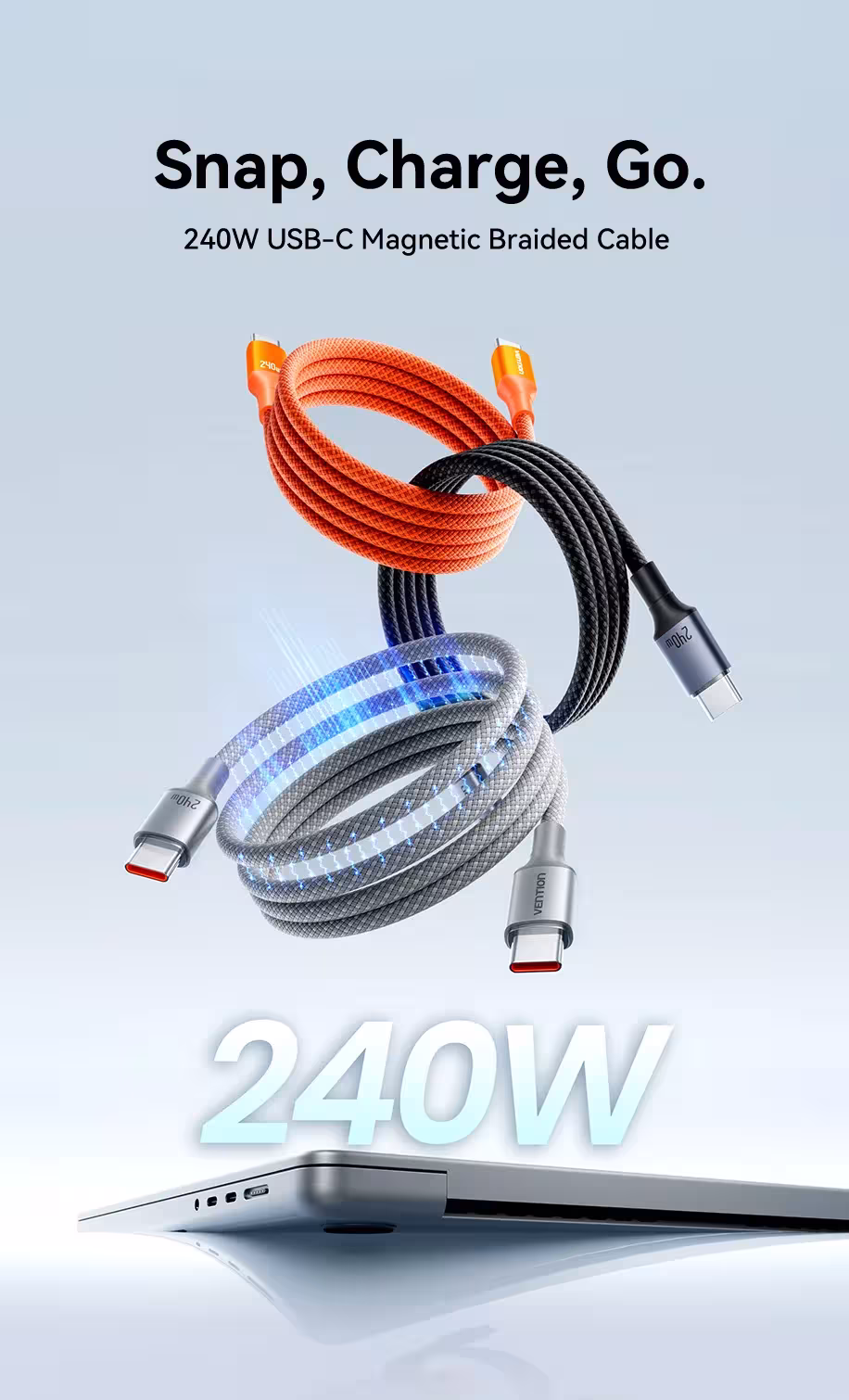 câble USB-C magnétique 240 W