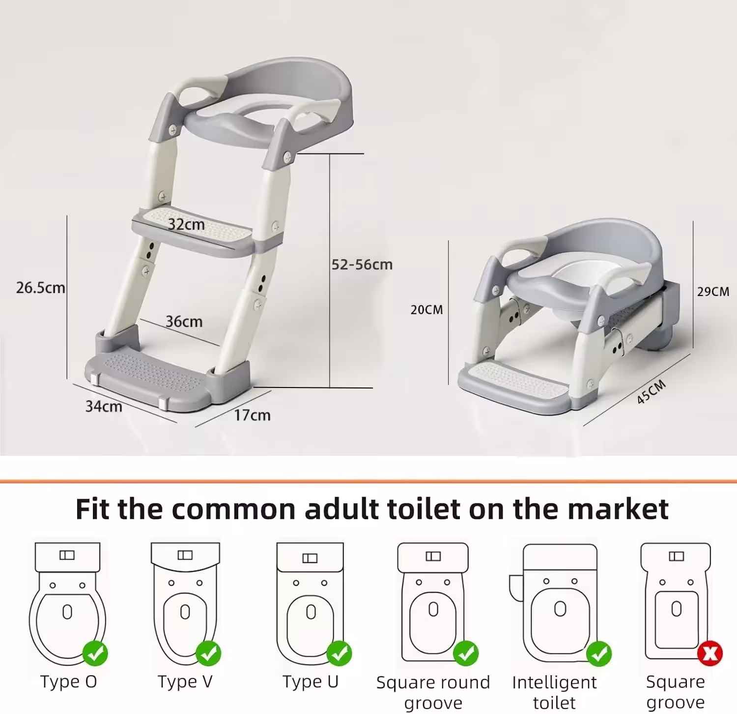 siège d'apprentissage pour toilettes avec marchepied