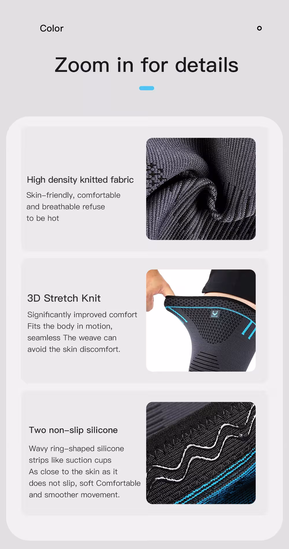 Manchon de compression pour le genou