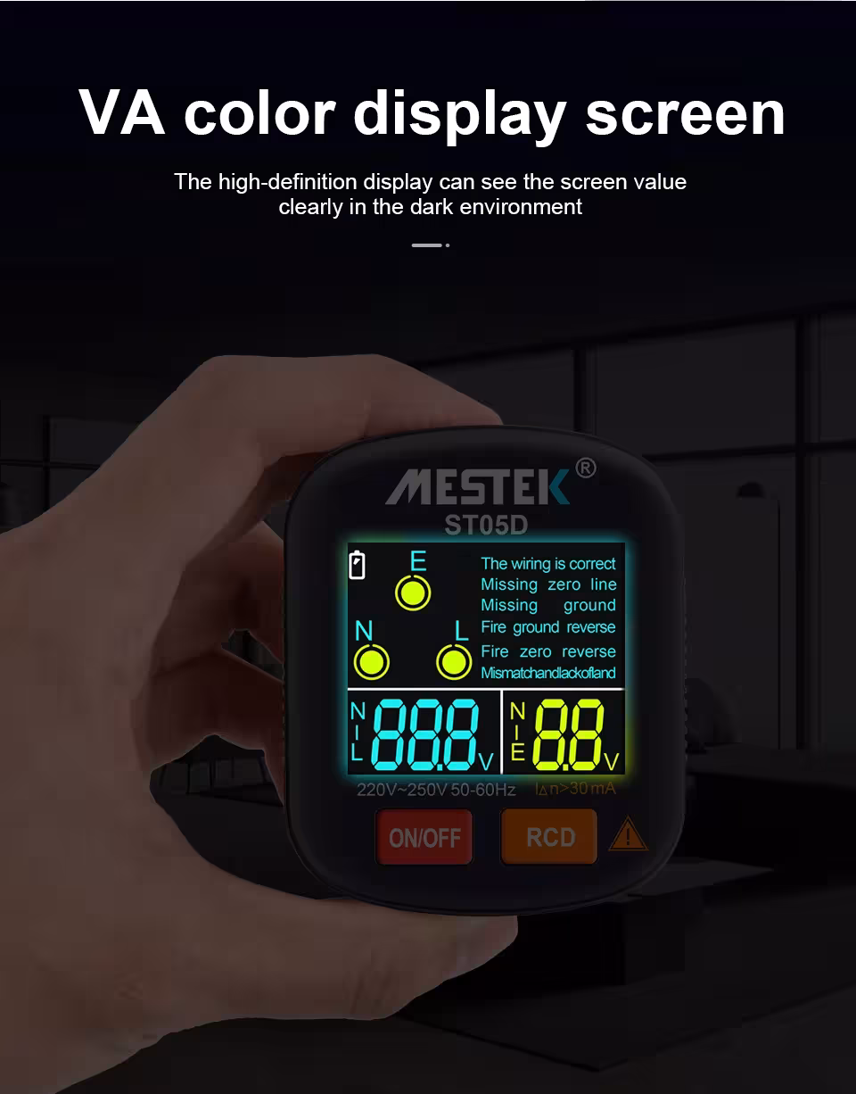 electrical socket tester with detector