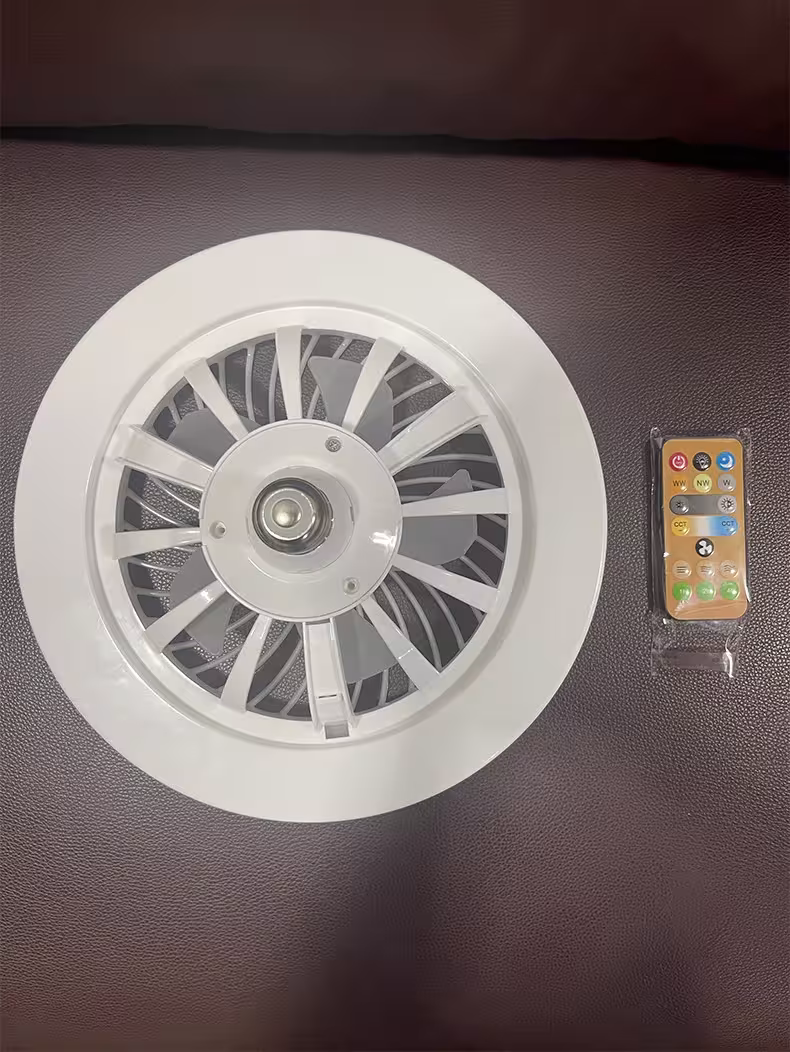 ventilatore a soffitto con lampada