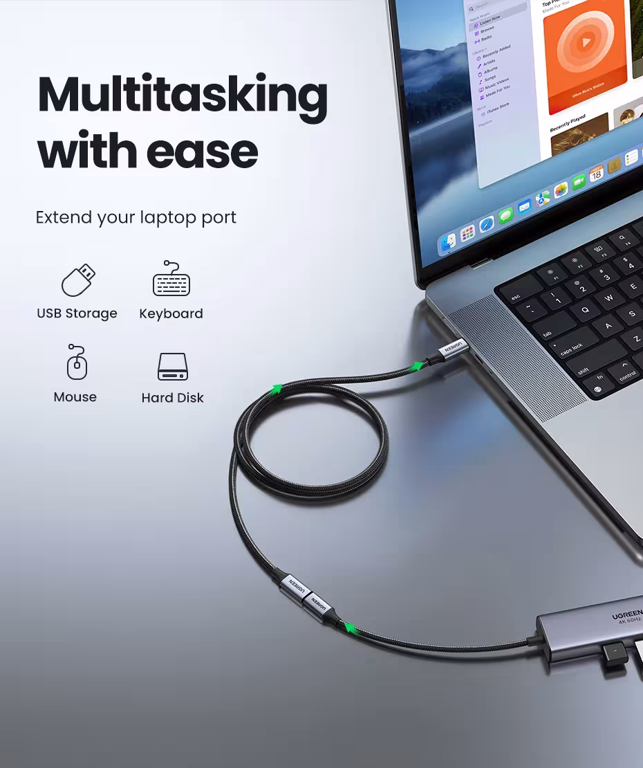 USB-C ilgintuvo kabelis