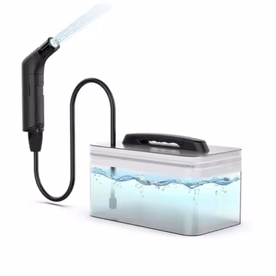 Wower portable electric bidet for personal hygiene, 2.3L capacity, rechargeable travel shower sprayer.