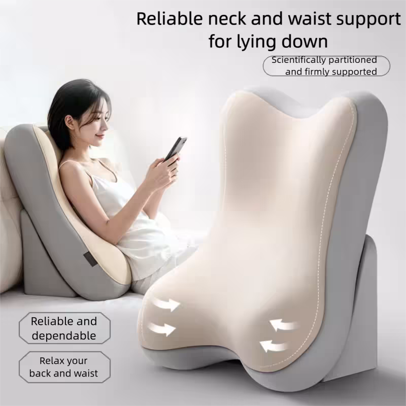 Cuscino ergonomico per il letto, ideale per sostenere la schiena e il collo, adatto alla lettura, ai giochi e al supporto lombare in casa.